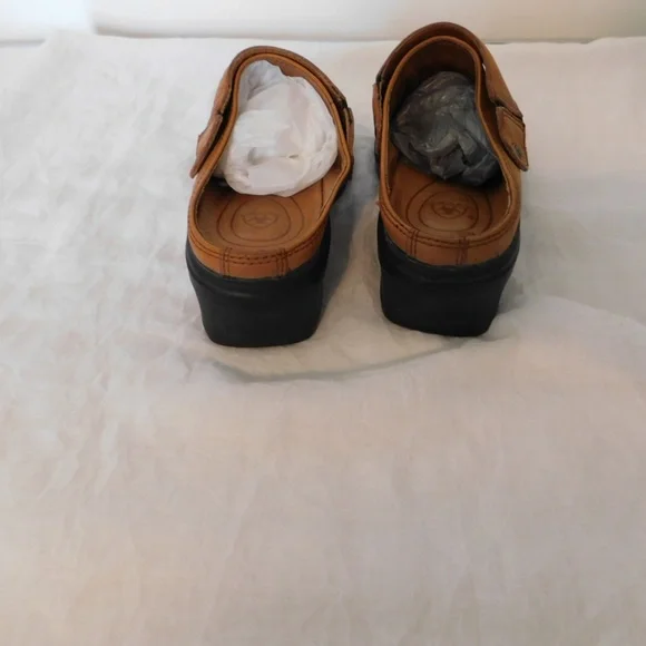 Ariat Mules Womans 5.5 Tan/brn Western slip on Clog convertible Strap Leather - Picture 4 of 6